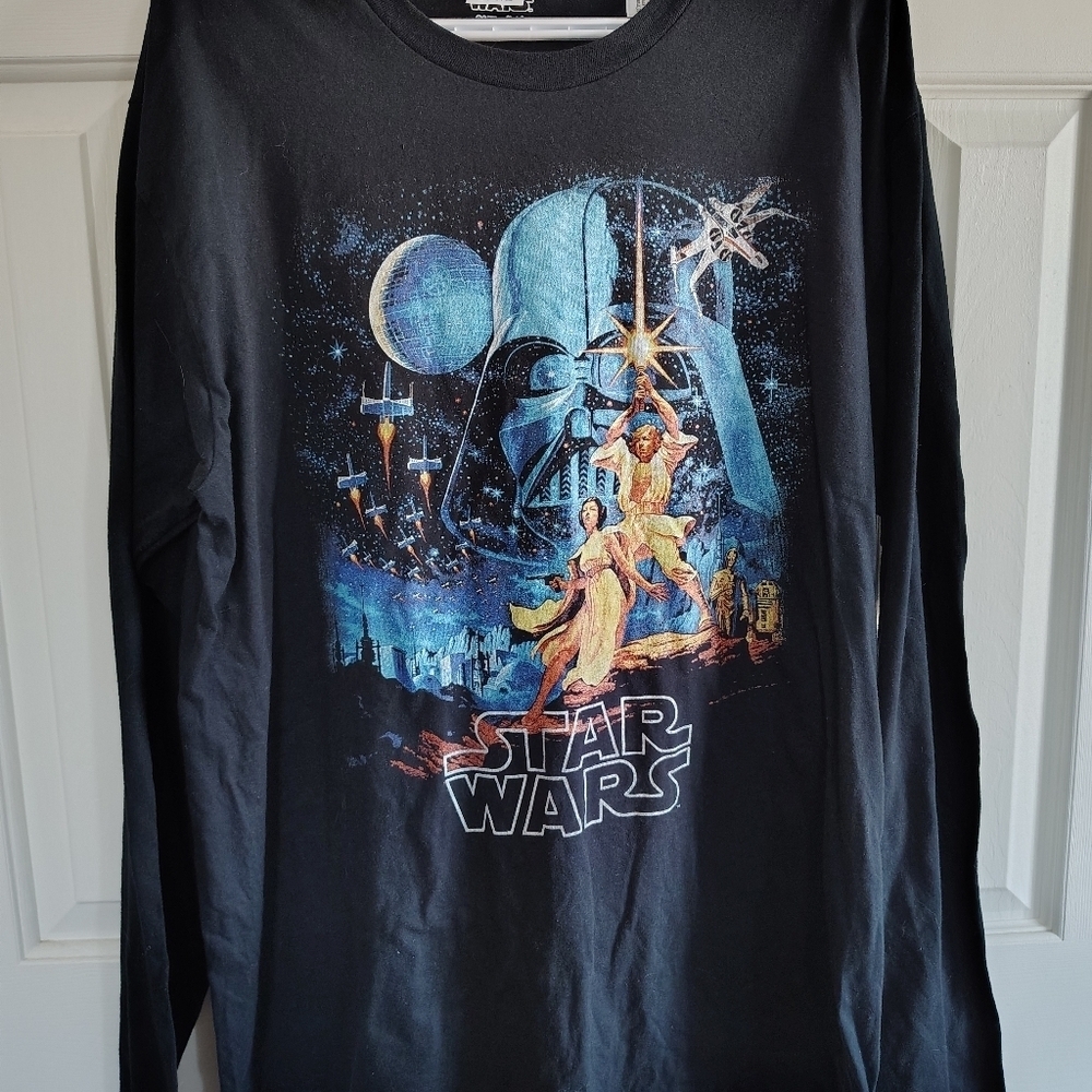 Port & Co. Vintage Star Wars Long Sleeve Black XL Shirt - Picture 2 of 8